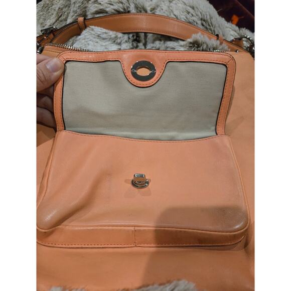 Coach Legacy Courtenay Hobo Bag Coral Sand Perforated Leather - Picture 2 of 11